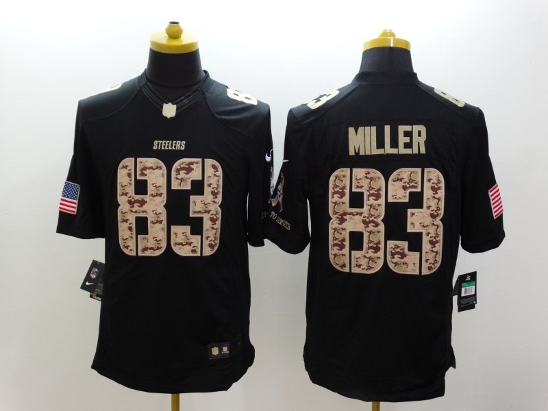 Men's Pittsburgh Steelers Heath Miller #83 Black Jersey